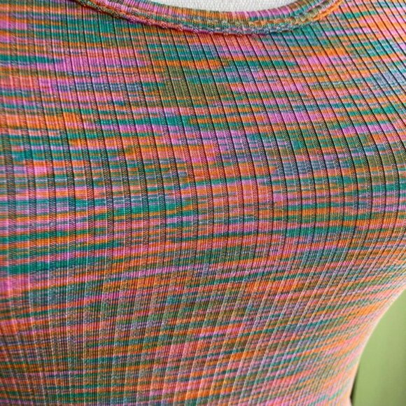 Women's HM Halter Top Size S Orange Pink - Picture 4 of 6